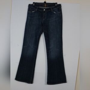 7 For All Mankind Dark Blue Boot Cut Jeans Made In USA